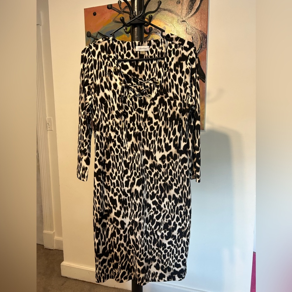 Calvin Klein animal print dress!